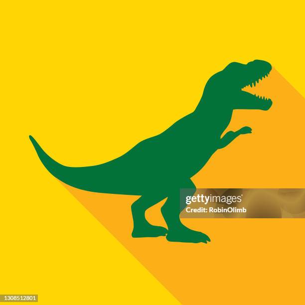 stockillustraties, clipart, cartoons en iconen met leuk groen en gouden pictogram van de dinosaurus - prehistorie