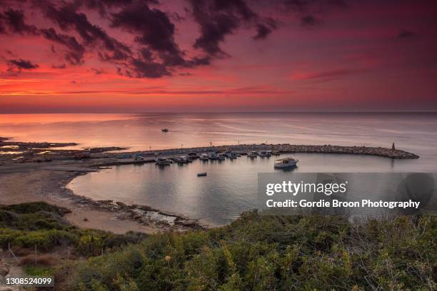 agios georgios harbour. - paphos stock pictures, royalty-free photos & images