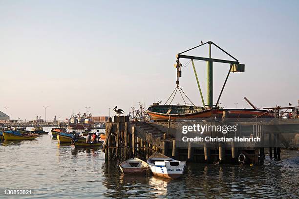 harbor from arica, pacific, north of chile, south america - southernly stock pictures, royalty-free photos & images