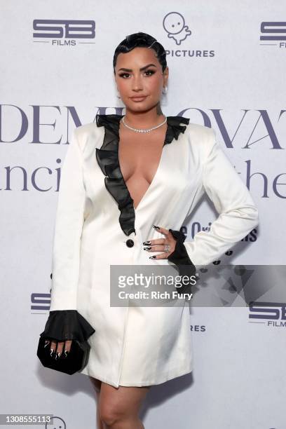 Demi Lovato attends the OBB Premiere Event for YouTube Originals Docuseries "Demi Lovato: Dancing With The Devil" at The Beverly Hilton on March 22,...