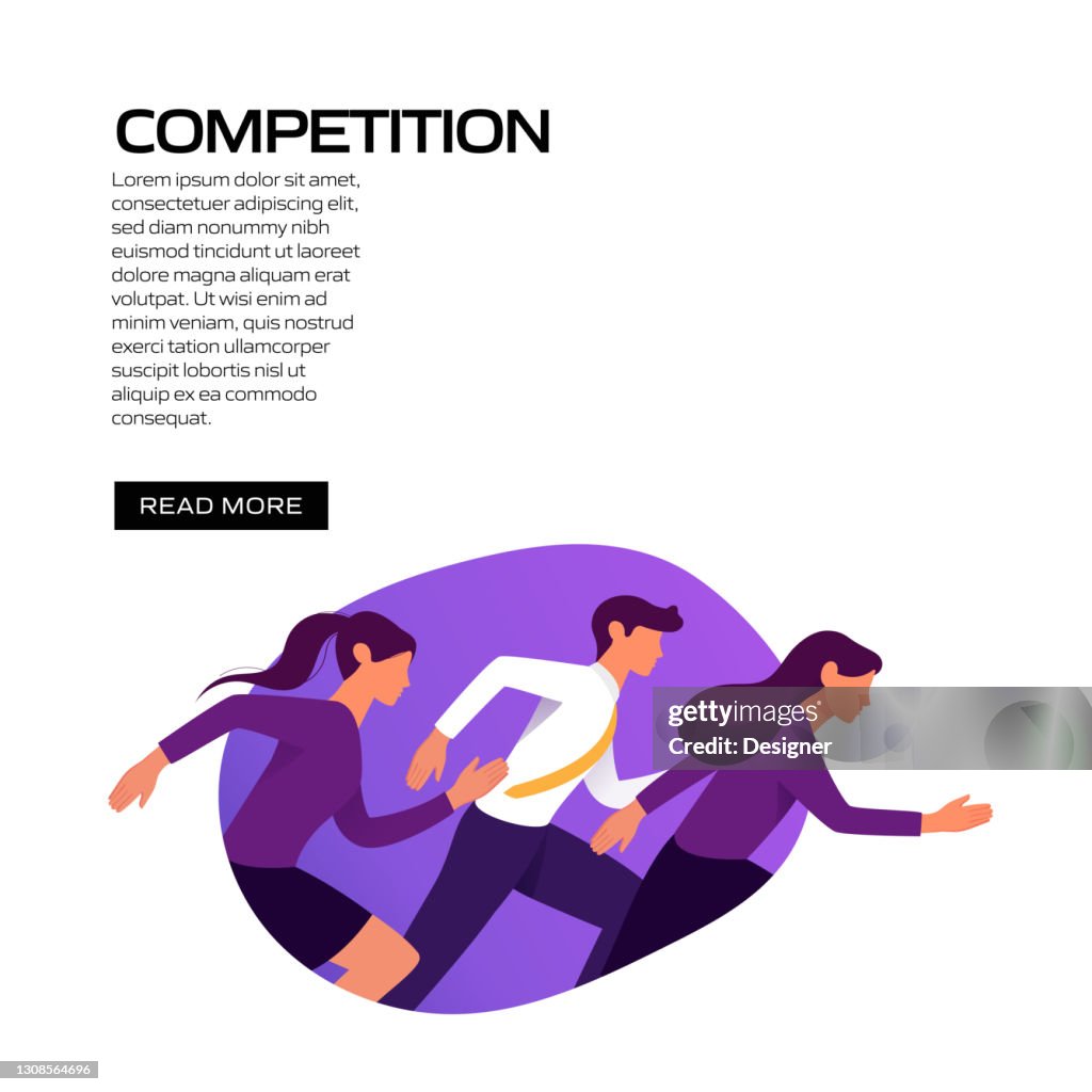 Competition Material Example Image Competition Concept Vector Illustration For Website Banner ...