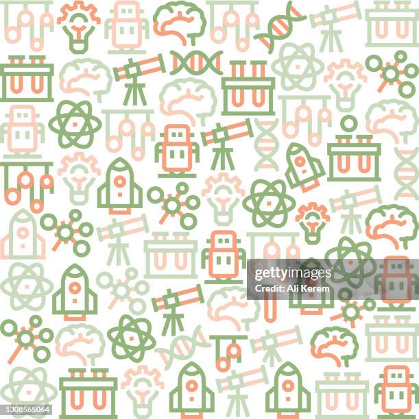 science pattern - robotics lab stock illustrations