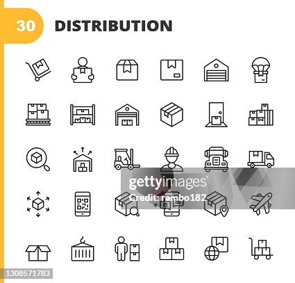Warehouse and Distribution Line Icons. Editable Stroke. Pixel Perfect. For Mobile and Web. Contains such icons as Package, Delivery, Box, Shipment, Assembly Line, Inventory, Garage, Forklift, Barcode, Plane, Logistics, Distribution Center, Truck. Warehouse and Distribution Line Icons. Editable Stroke. Pixel Perfect. For Mobile and Web. Contains such icons as Package, Delivery, Box, Shipment, Assembly Line, Inventory, Garage, Forklift, Barcode, Plane, Logistics, Distribution Center, Truck.