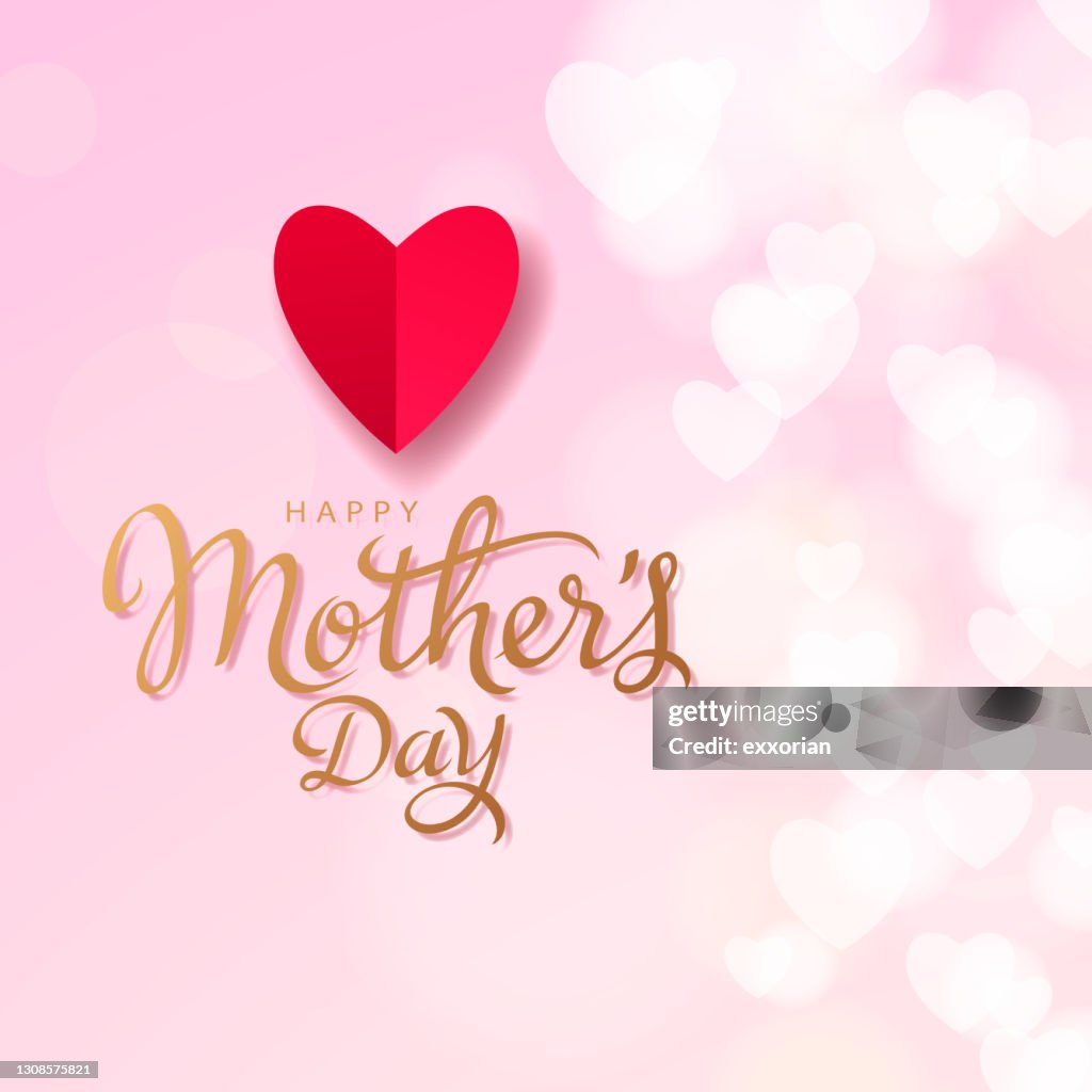 Corações amorosos do Dia das Mães