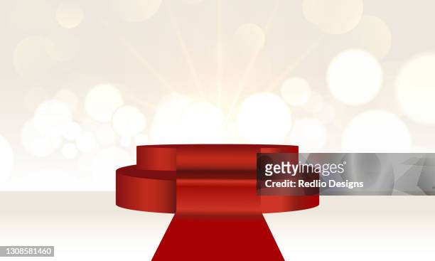 stage podium scene with for award ceremony stock illustration - acting curtain stock illustrations