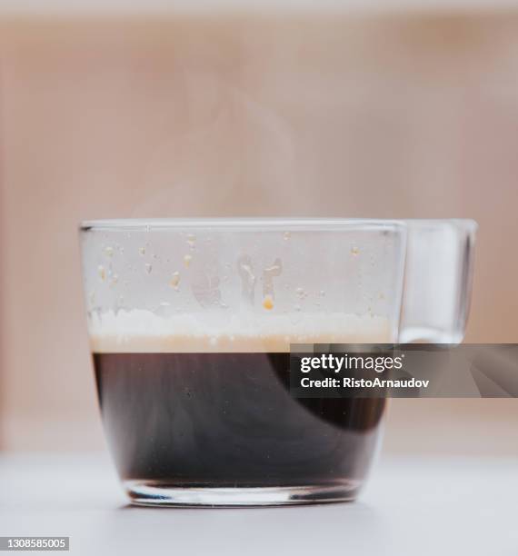 fresh coffee - crema stock pictures, royalty-free photos & images