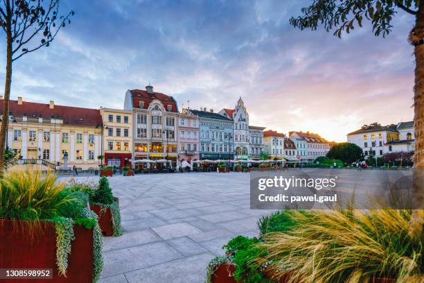 old market square, bydgoszcz poland - breslau stock pictures, royalty-free photos & images