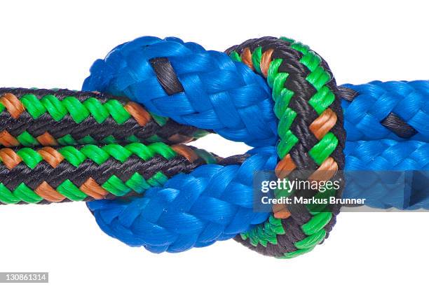 Two Ropes Entwined Two Climbing Ropes Are Entwinded Symbolic Image For Cohesion Strong ...