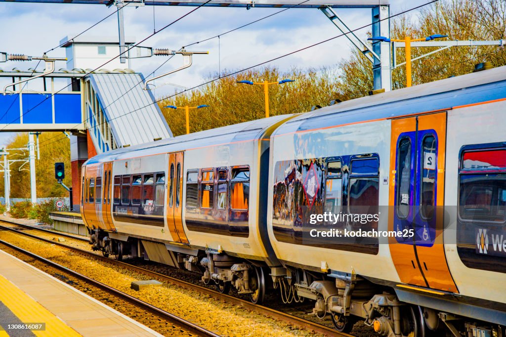 Electrified Railway Line Station In The English Countryside High Res electrified-railway-line-station-in-the-english-countryside-high-res