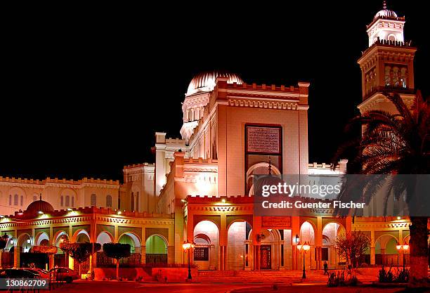 evening lights at teh mosque, tripoli, libya - libya stock pictures, royalty-free photos & images