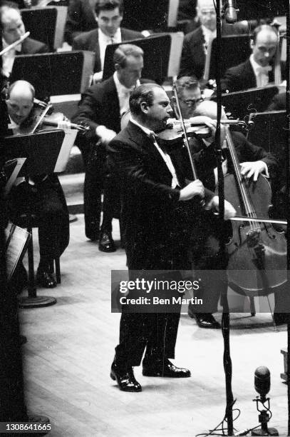 The New York Philharmonic Gala Opening Night concert with violinist Isaac Stern and conductor Leonard Bernstein , the inaugural concert of the newly...