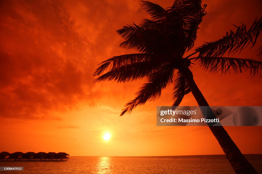 Sunset in Filitheyo island, Maldives