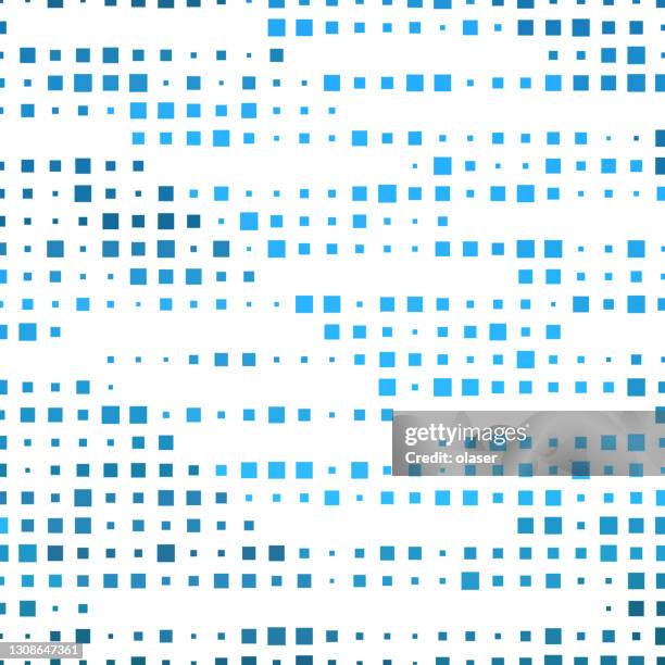 small squares, different sizes, different colors, forming matrix. - digitalization background stock illustrations