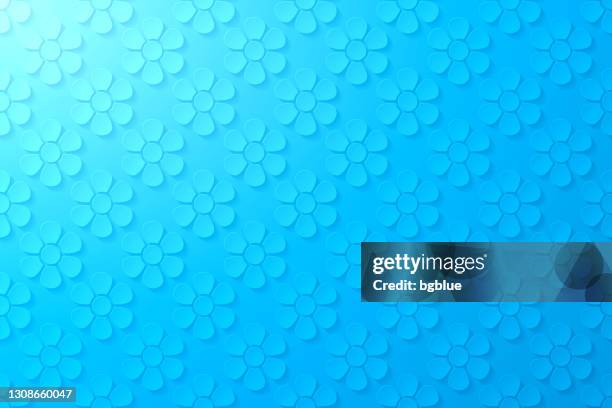 abstract blue background - flower pattern - blue flower stock illustrations