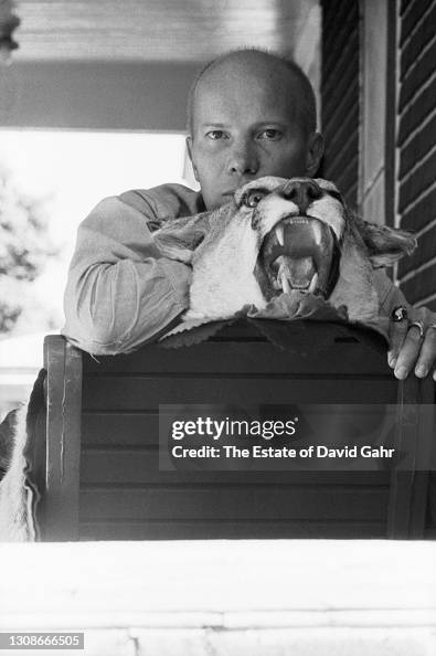 Ray Johnson Rabbit American artist Ray Johnson poses for a portrait at his home and ...