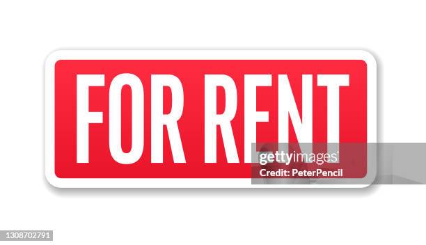 93 For Rent Sign White Background High Res Illustrations - Getty Images