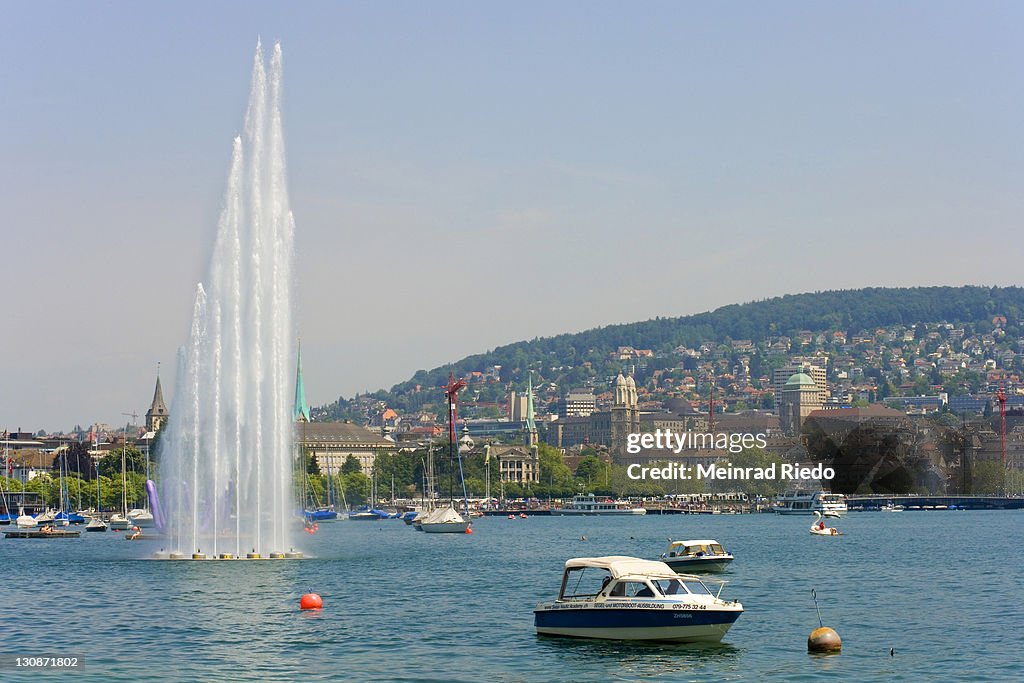 View over the Zurich Lake on Zurich, Switzerland