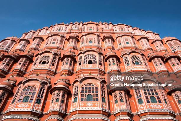 hawal mahal the wind palace of jaipur, rajasthan, india - jaipur city palace stock pictures, royalty-free photos & images