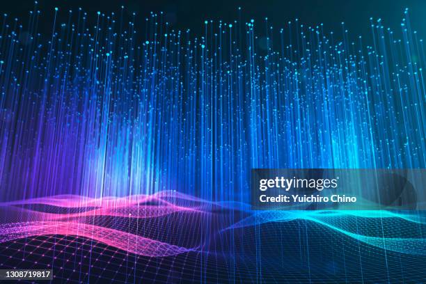 abstract big data - flowing stock photos et images de collection