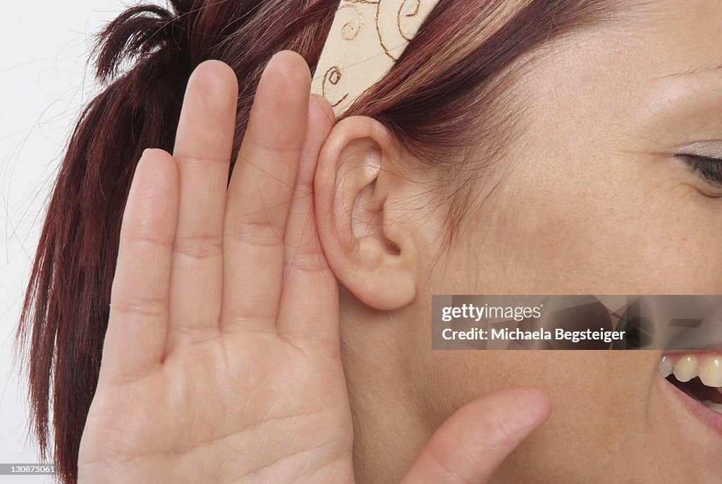 Woman Listener Woman Listening High-Res Stock Photo - Getty Images
