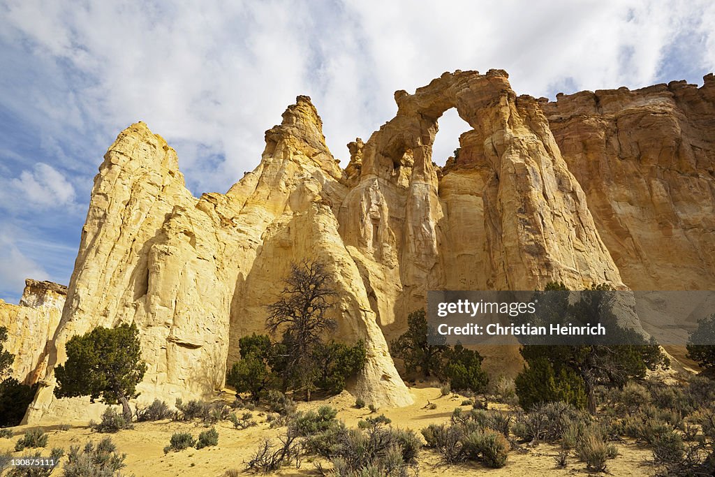 Grosvenor Arch, natural arche, stone arch, Cottonwood Canyon Road, Utah, America, United States