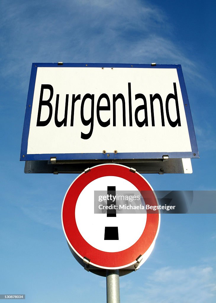 Town sign Burgenland