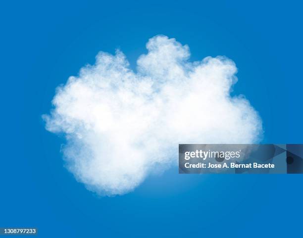 explosion with clouds of dust and white smoke on a blue background. - clouds - fotografias e filmes do acervo