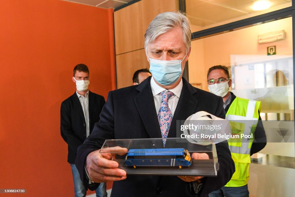 King Philippe Of Belgium Visits Train-Station Ottignies In Ottignies