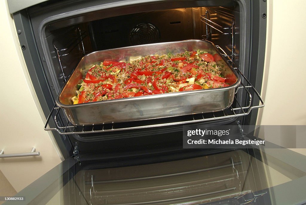 Casserole in oven