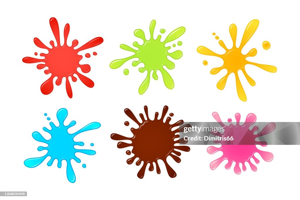Colored Splashes Red Green Orange Blue Brown And Pink Cartoon Slime Set On White Background High-Res Vector Graphic - Getty Images Colored Splashes Red Green Orange Blue Brown And Pink Cartoon Slime Set On White Background High-Res Vector Graphic - Getty Images