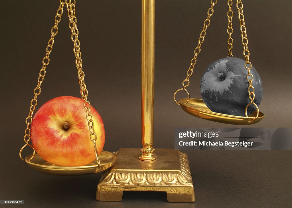 Apples on scale