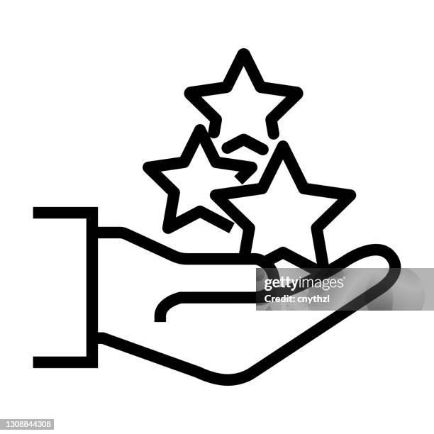 loyalty program line icon, outline symbol vector illustration - customer rewards stock illustrations