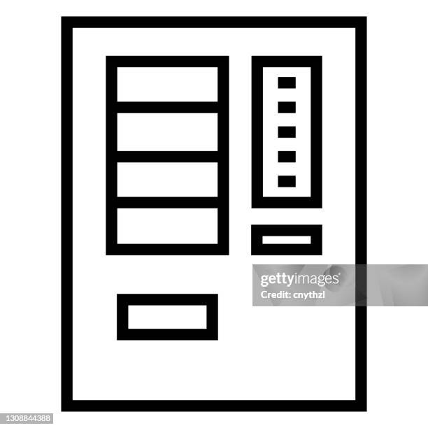 vending machine line icon, outline symbol vector illustration - vending machine stock illustrations