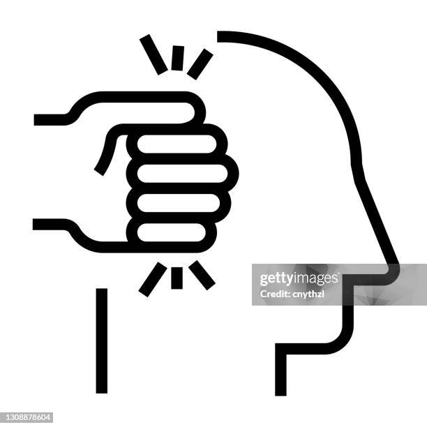 violence line icon, outline symbol vector illustration - aggression stock illustrations