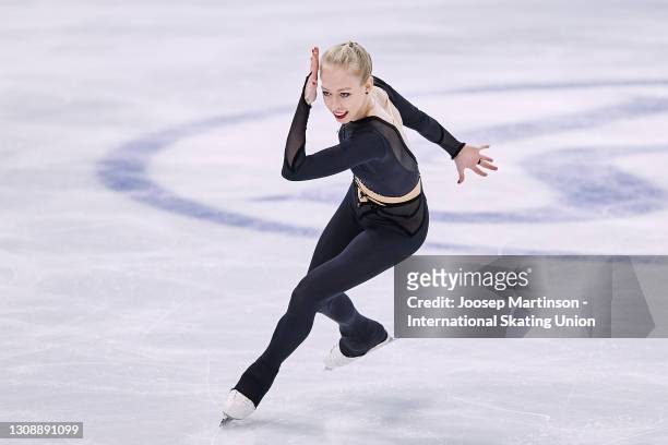 Bradie Tennell of the United States competes in the Ladies Short Program during day one of the ISU World Figure Skating Championships at Ericsson...