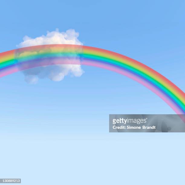 rainbow, 3d illustration - tridimensionale stock illustrations