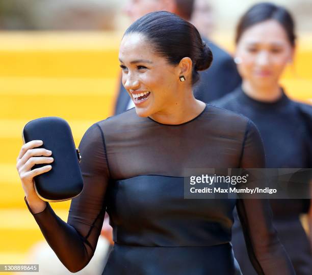 Meghan, Duchess of Sussex attends "The Lion King" European Premiere at Leicester Square on July 14, 2019 in London, England.