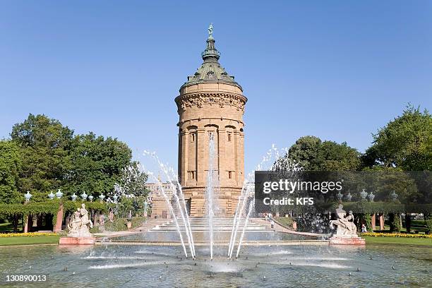 water tower, mannheim, baden-wuerttemberg, germany - mannheim stock-fotos und bilder