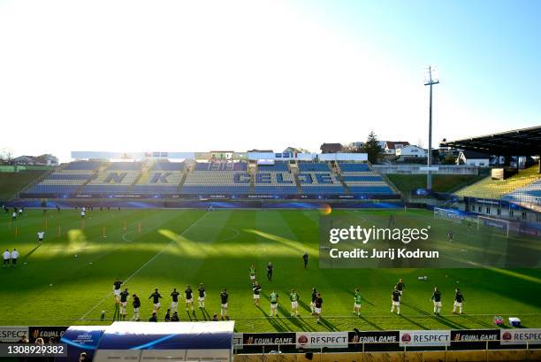 General view inside the stadium prior to the 2021 UEFA European Under-21 Championship Group B match between Czech Republic and Italy at Stadion Celje...