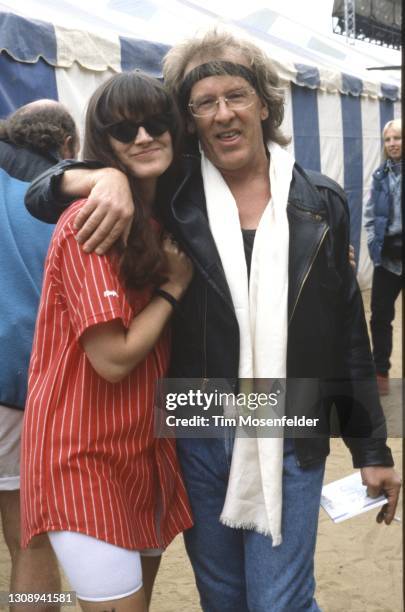 Darby Gould and Paul Kantner of Jefferson Starship pose during the One Heart, One World Festival at the Polo Fields in Golden Gate Park on September...