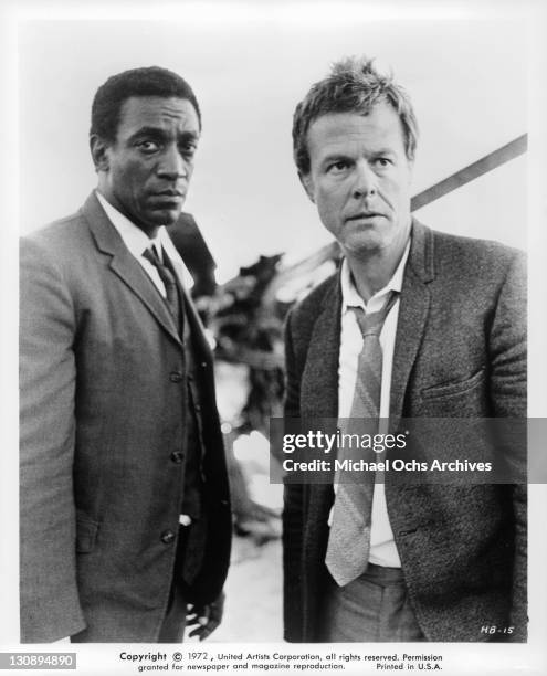 Bill Cosby And Robert Culp in a scene from the film 'Hickey And Boggs', 1972.