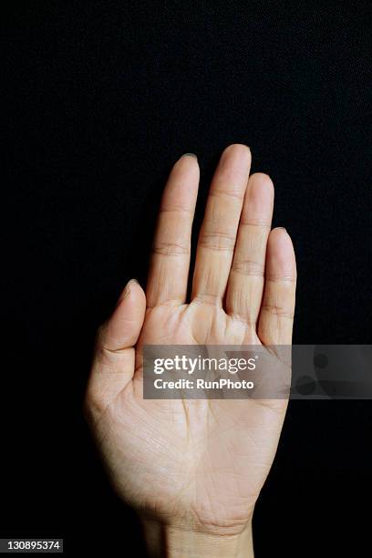 left hand,hands close-up - handfläche stock-fotos und bilder