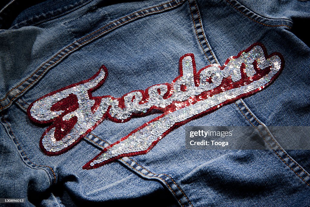 Jean jacket with "Freedom" patch