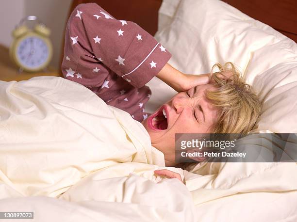 girl waking up in morning - good morning stock pictures, royalty-free photos & images