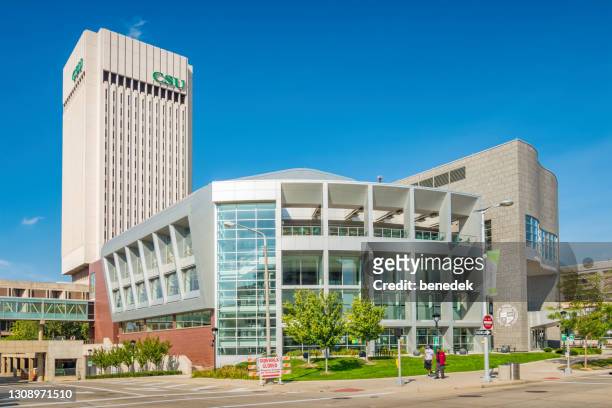cleveland state university downtown cleveland ohio usa - cleveland street stock pictures, royalty-free photos & images