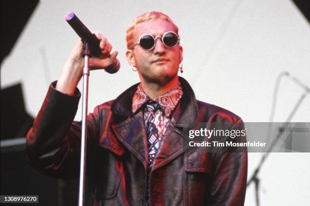 Layne Staley of Alice in Chains performs during Lollapalooza at Shoreline Amphitheatre on June 23, 1993 in Mountain View, California.