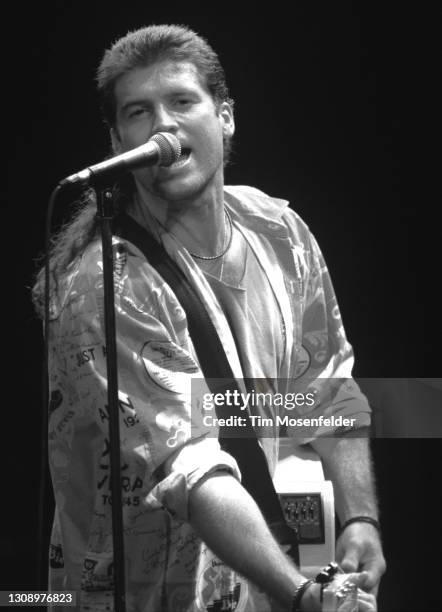 Billy Ray Cyrus performs at Shoreline Amphitheatre on October 14, 1993 in Mountain View, California.