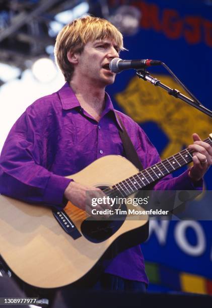 Neil Finn of Crowded House performs during the WOMAD festival at the Polo Fields in Golden Gate Park on September 19, 1993 in San Francisco,...