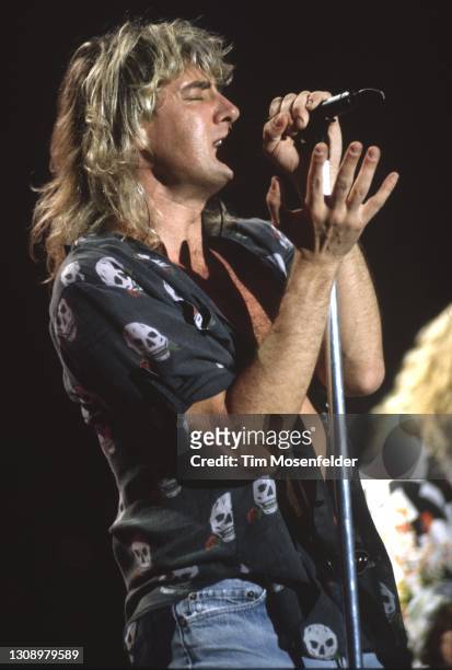 Joe Elliott of Def Leppard performs at Shoreline Amphitheatre on July 7, 1993 in Mountain View, California.