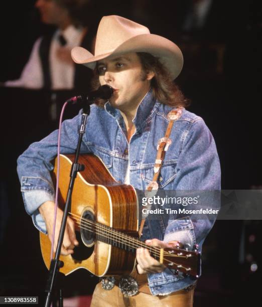 Dwight Yoakum performs at Concord Pavilion on June 20, 1993 in Concord, California.